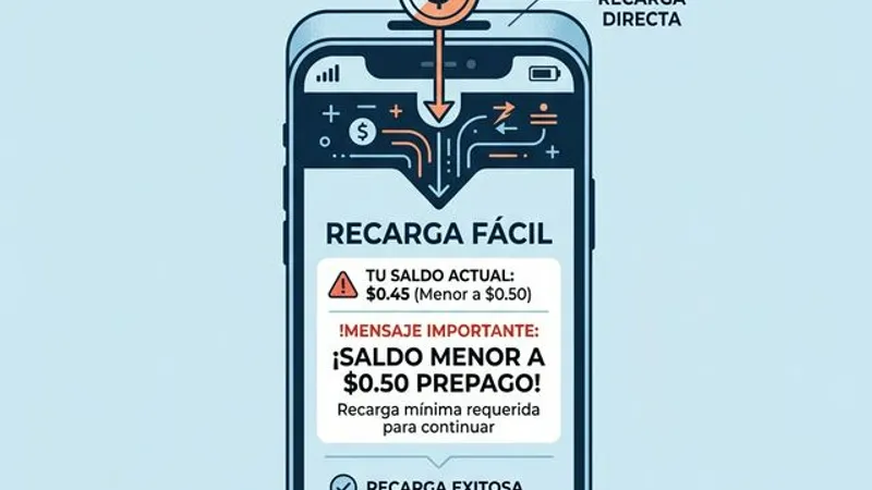 Lista de requisitos en pantalla para saldo prepago de C&W Más Móvil