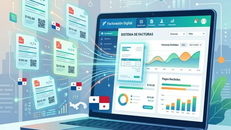Sistema de facturación electrónica DGI en pantalla