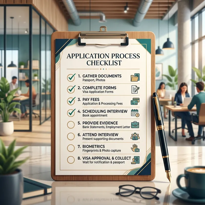 Checklist para ilustrar visualmente los requerimientos y trámites para visas en Panamá